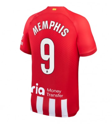 Atletico Madrid Memphis Depay #9 Kotipaita 2023-24 Lyhyet Hihat